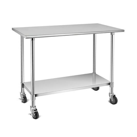 Stainless Steel Commercial Kitchen Prep & Work Table, Silver - Gallery Canada
