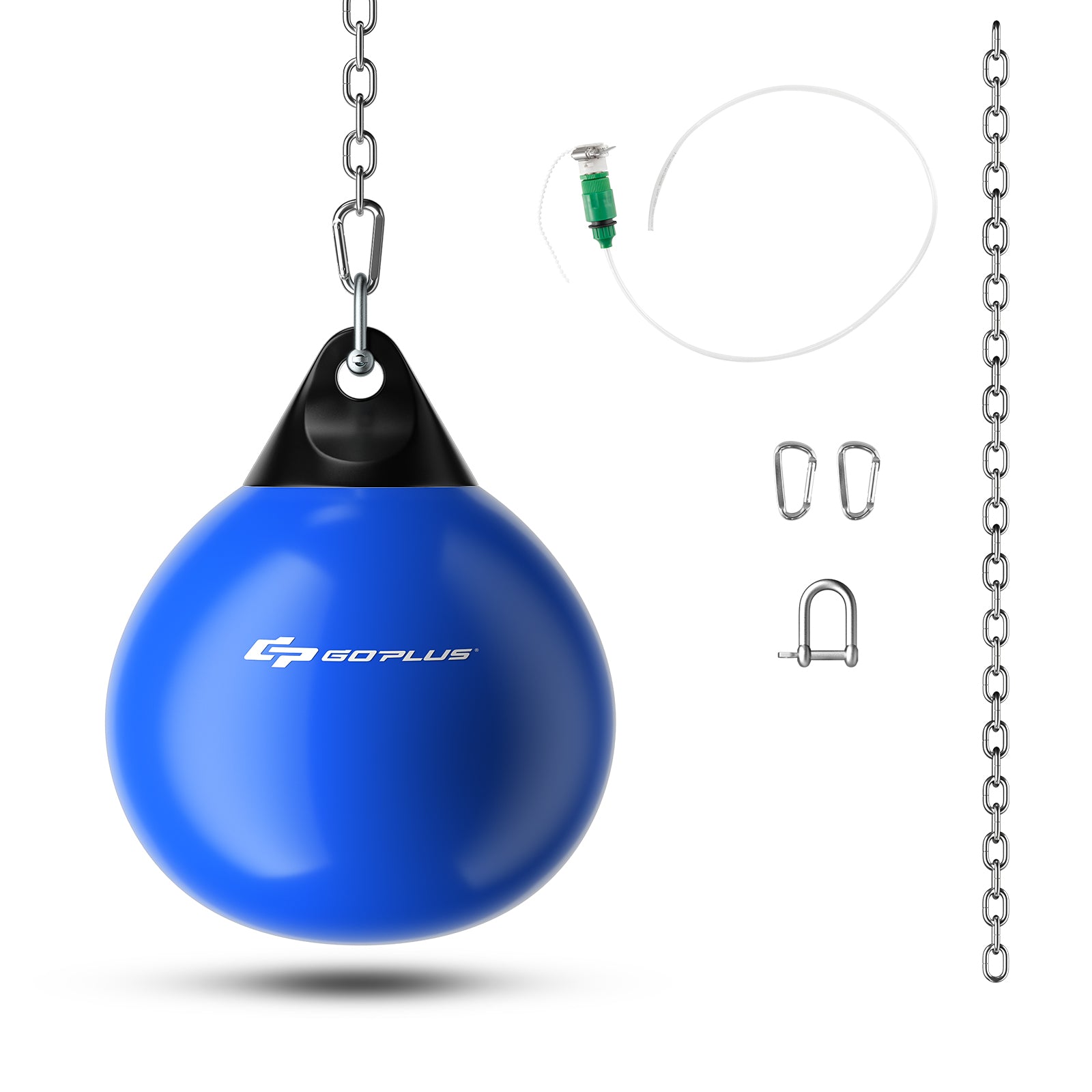 21 Inch Water Punching Bag, Adjustable Metal Chain, Blue Boxing & Martial Arts Blue at Gallery Canada