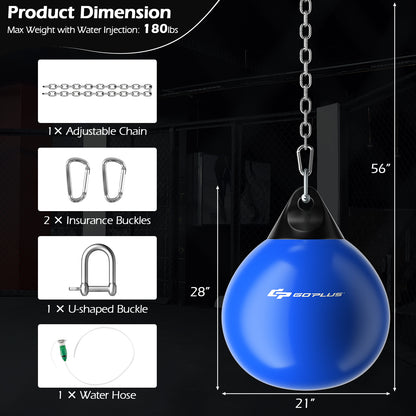 21 Inch Water Punching Bag with Adjustable Metal Chain, Blue Boxing & Martial Arts at Gallery Canada