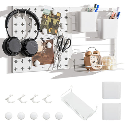Pegboard Combination Kit Combination Wall Organizer with Magnets and Hooks, White Kitchen Organization at Gallery Canada