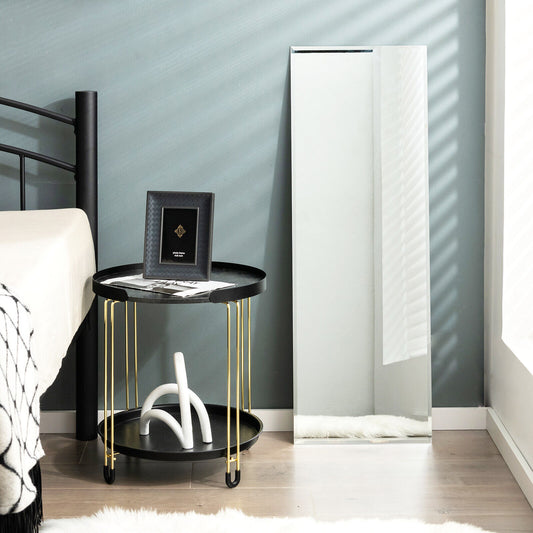 43 x 15 Inch Wall Mounted Frameless Full Length Mirror, Transparent Wall Mirrors Transparent at Gallery Canada