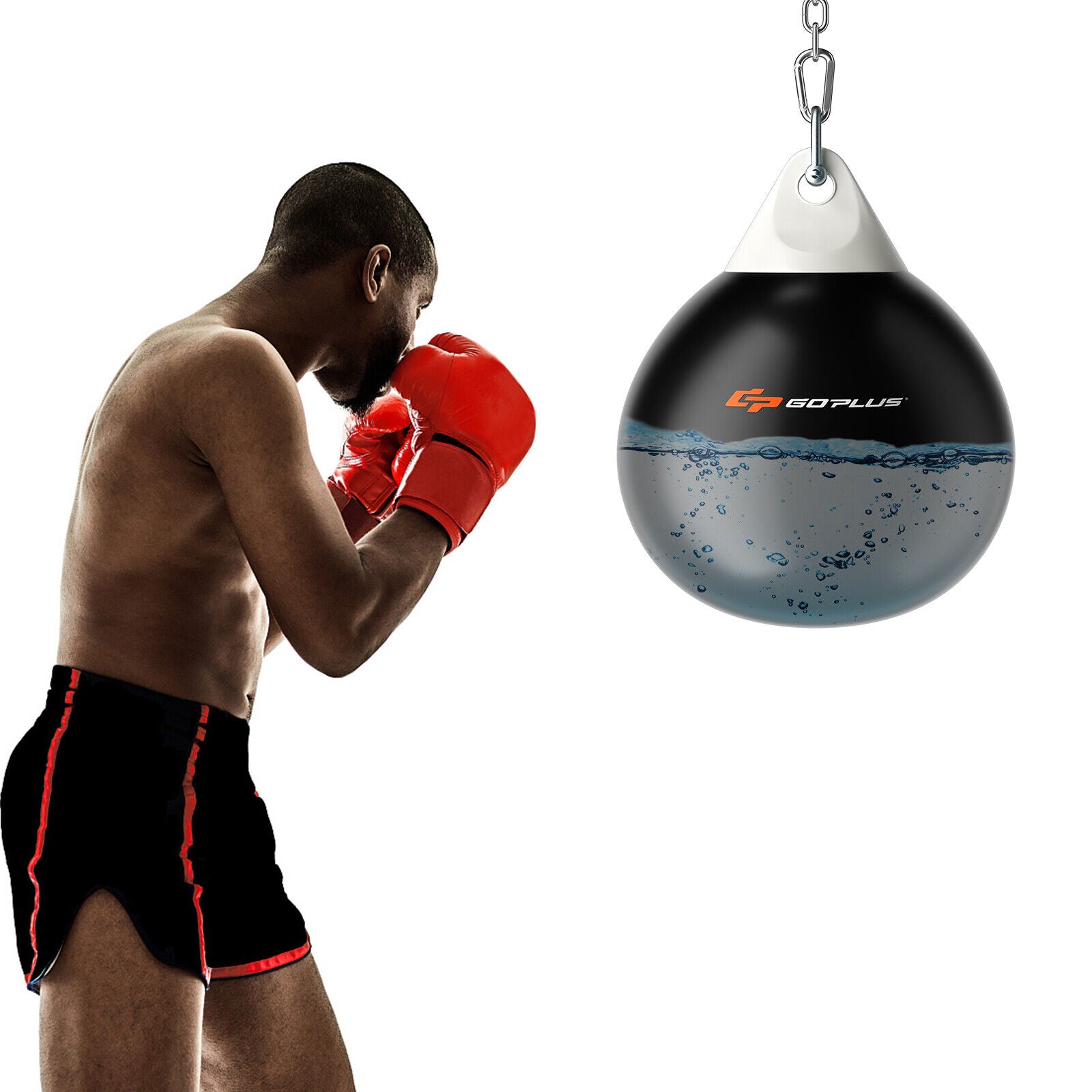 18 Inch 110 Pound Heavy Punching Water Aqua Bag with Adjustable Metal Chain, Black Boxing & Martial Arts at Gallery Canada