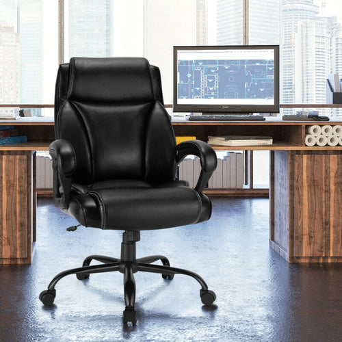400 Pounds Adjustable High Back Leather Office Chair