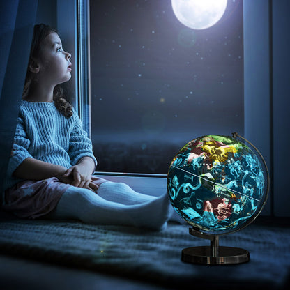 3-in-1 Illuminated World Globe, 88 Constellations, Blue Learning Toys at Gallery Canada