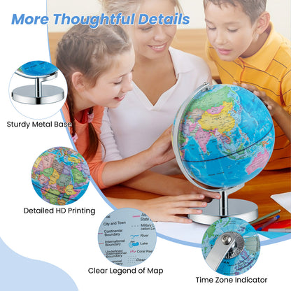 3-in-1 Illuminated World Globe, 88 Constellations, Blue Learning Toys at Gallery Canada