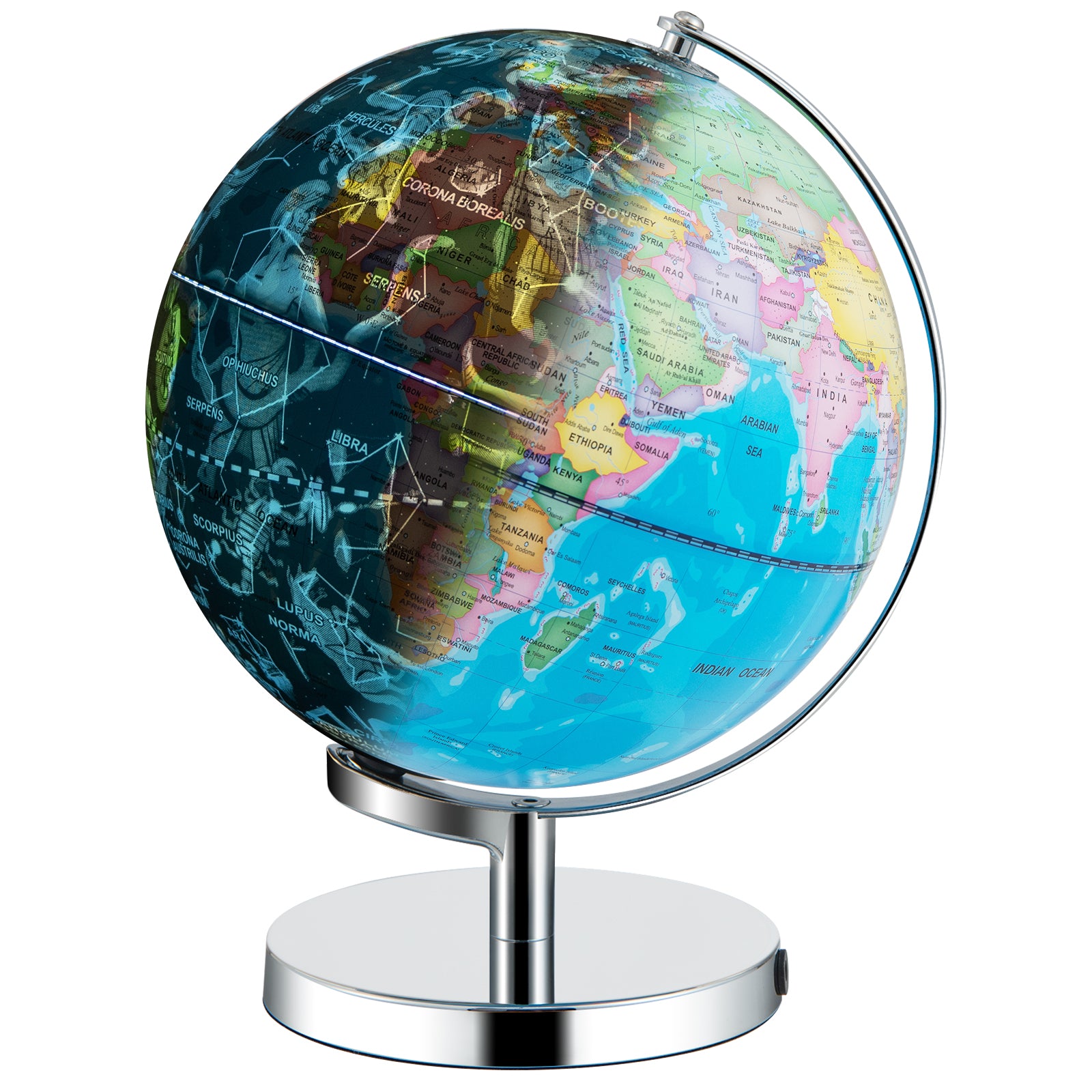 3-in-1 Illuminated World Globe, 88 Constellations, Blue Learning Toys at Gallery Canada