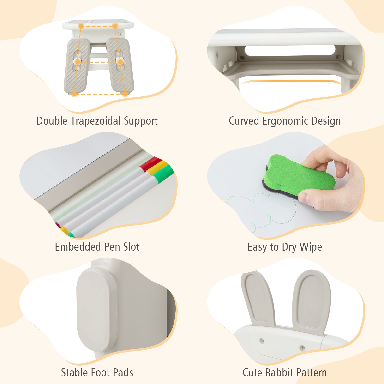 Kids Table and Chair Set with Flip-Top Bookshelf, Gray Kids Table & Chair Sets at Gallery Canada