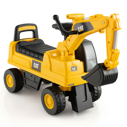 Kids Ride-On Digger, Yellow Push & Pedal Ride On Toys Yellow at Gallery Canada