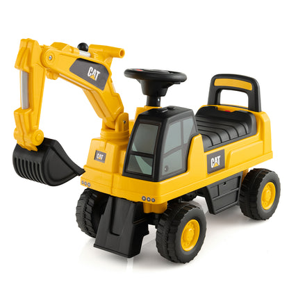 Licensed Caterpillar Kids Ride-On Digger, Yellow Push & Pedal Ride On Toys at Gallery Canada