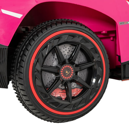12V Licensed Lamborghini 4WD Kids Ride-on Sports Car with 2.4G Remote, Pink Powered Ride On Toys at Gallery Canada