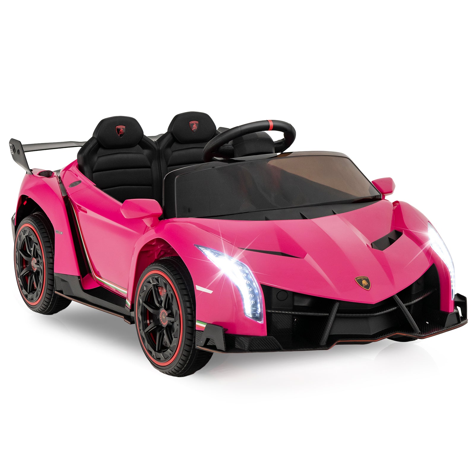 12V Licensed Lamborghini 4WD Kids Ride-On Car, 2.4G Remote, Pink Powered Ride On Toys at Gallery Canada