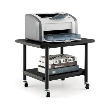 Under Desk Printer Stand, 4 Wheels With Lock, Black Laptop Tables & Printer Stands Black at Gallery Canada