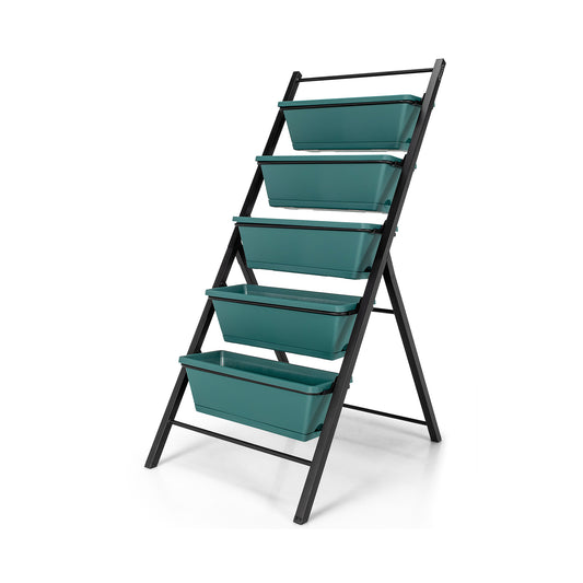5-Tier Vertical Garden Planter Box, Raised Bed, 5 Container, Green Raised Garden Beds Green at Gallery Canada