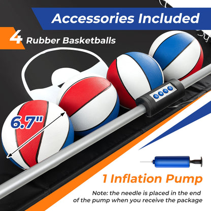 Dual Shot Basketball Arcade Game, 8 Game Modes, 4 Balls, Blue Game Room at Gallery Canada