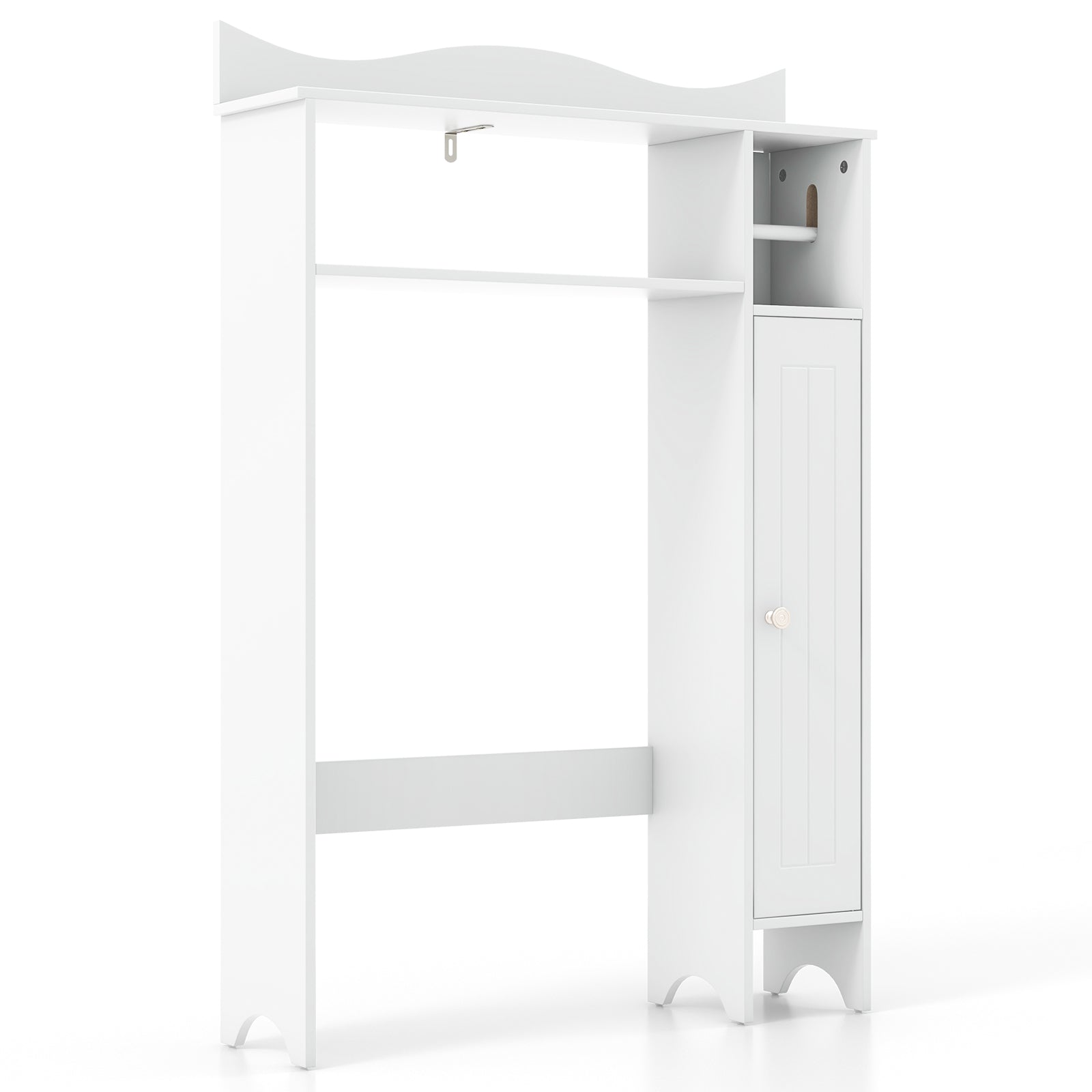 Wood Over Toilet Space Saver, Paper Holder And Shelf, White Bathroom Etagere White at Gallery Canada