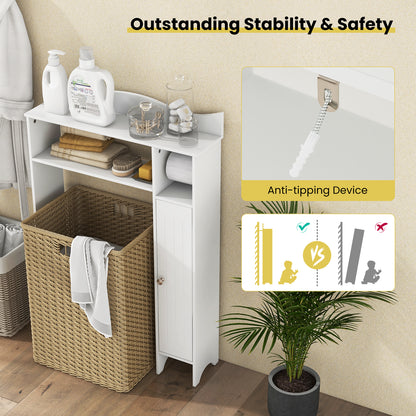 Wood Over Toilet Space Saver, Paper Holder And Shelf, White Bathroom Etagere at Gallery Canada