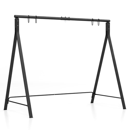 Patio Metal Swing Stand, A-Shaped Structure, Black Porch Swings Black at Gallery Canada
