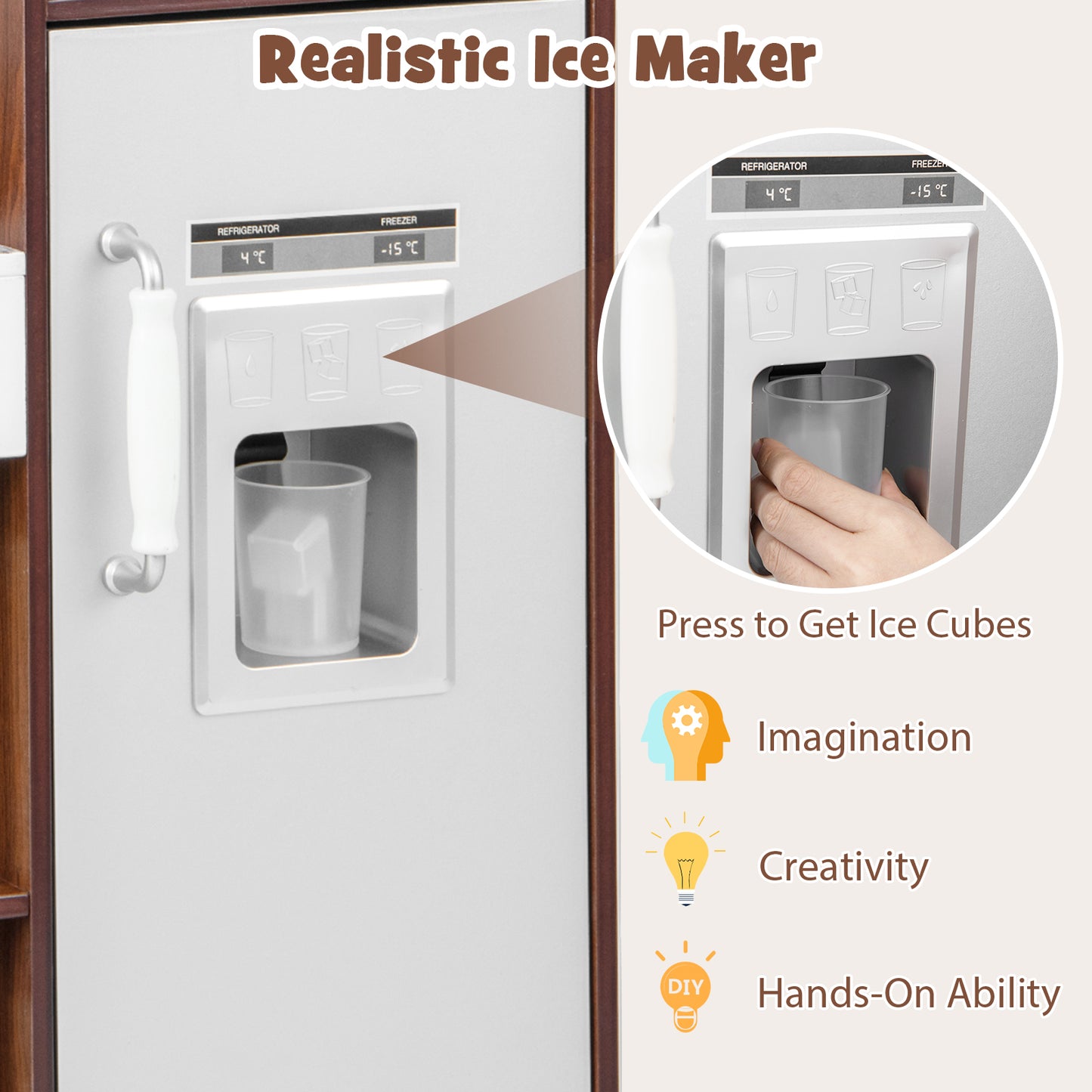 Kids Modern Toy Kitchen Playset with Attractive Lights and Sounds, Coffee Play Kitchen Sets at Gallery Canada