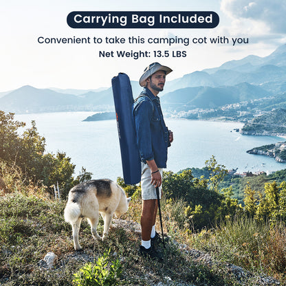 Adults Kids Folding Camping Cot, Blue Camping Furniture at Gallery Canada