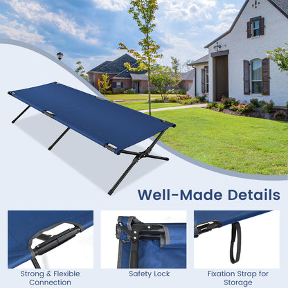 Adults Kids Folding Camping Cot, Blue Camping Furniture at Gallery Canada