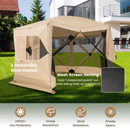 11.5 X 11.5 FT Pop-up Screen House Tent with Portable Carrying Bag, Coffee Tents at Gallery Canada
