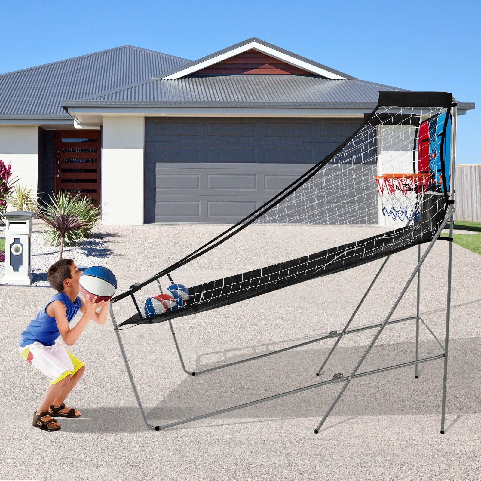 Dual Shot Basketball Arcade Game with 8 Game Modes and 4 Balls, Red Game Room at Gallery Canada