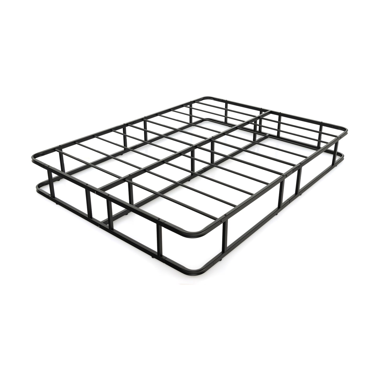 Queen Size Bed Frame, Metal Slat Support, Black Simple Bed Frame Black at Gallery Canada