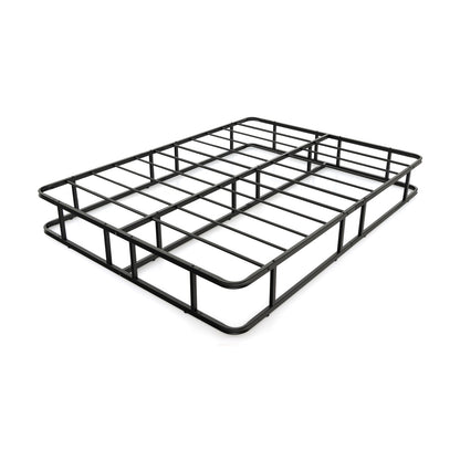 Queen Size Bed Frame, Metal Slat Support, Black Simple Bed Frame Black at Gallery Canada