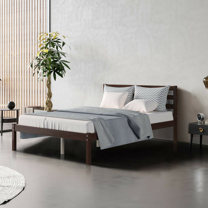 Full Size Bed frame Foundation with Solid Wooden Slat Suppor Simple Bed Frame at Gallery Canada