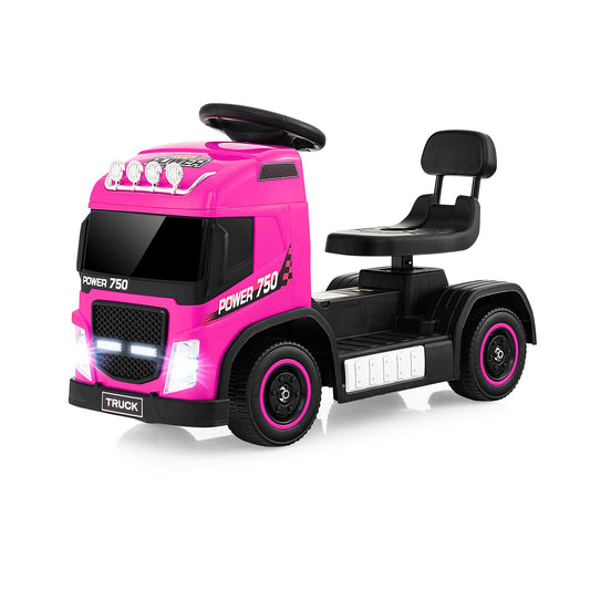6V Kids Electric Ride-on Truck with Height Adjustable Seat, Pink - Gallery Canada