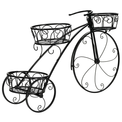 Parisian Style Tricycle Plant Stand, Black