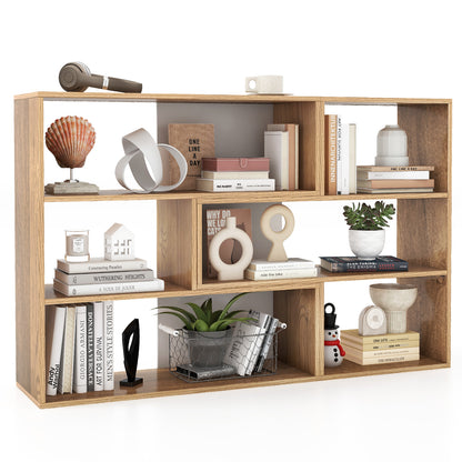 2-Piece Separable Bookshelf, Floor Standing Corner Display Storage, Natural Bookcases Natural at Gallery Canada