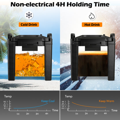 2.5 Gallon Insulated Beverage Server Dispenser, Black Water Dispensers at Gallery Canada