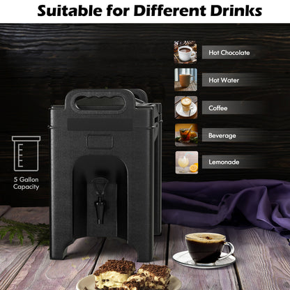 2.5 Gallon Insulated Beverage Server Dispenser, Black Water Dispensers at Gallery Canada