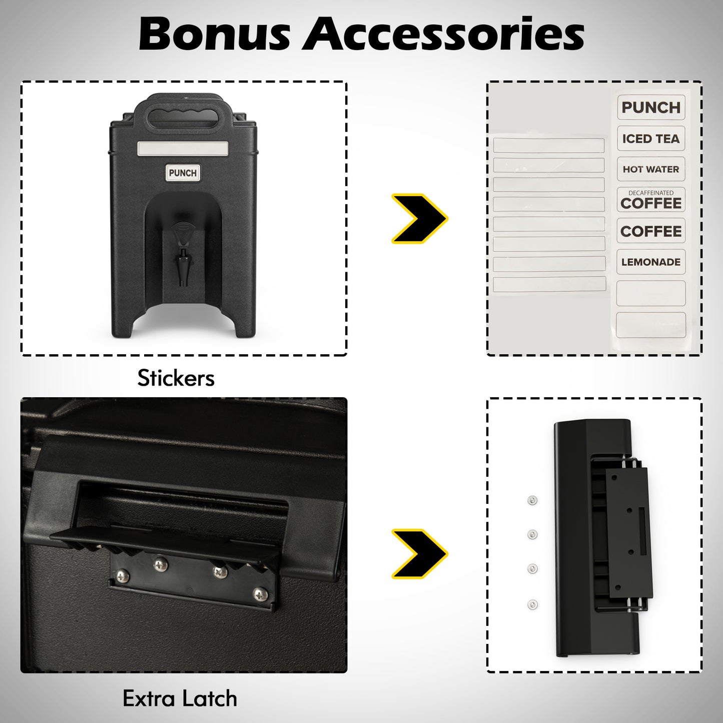 2.5 Gallon Insulated Beverage Server Dispenser, Black Water Dispensers at Gallery Canada