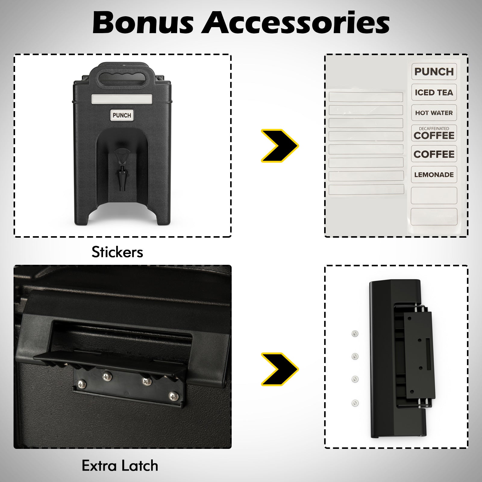 2.5 Gallon Insulated Beverage Server Dispenser, Black Water Dispensers at Gallery Canada