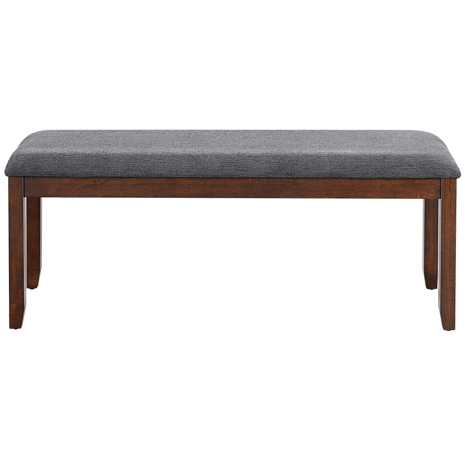 Upholstered Entryway Bench Footstool with Wood Legs, Dark Gray Shoe Racks & Storage Benches at Gallery Canada