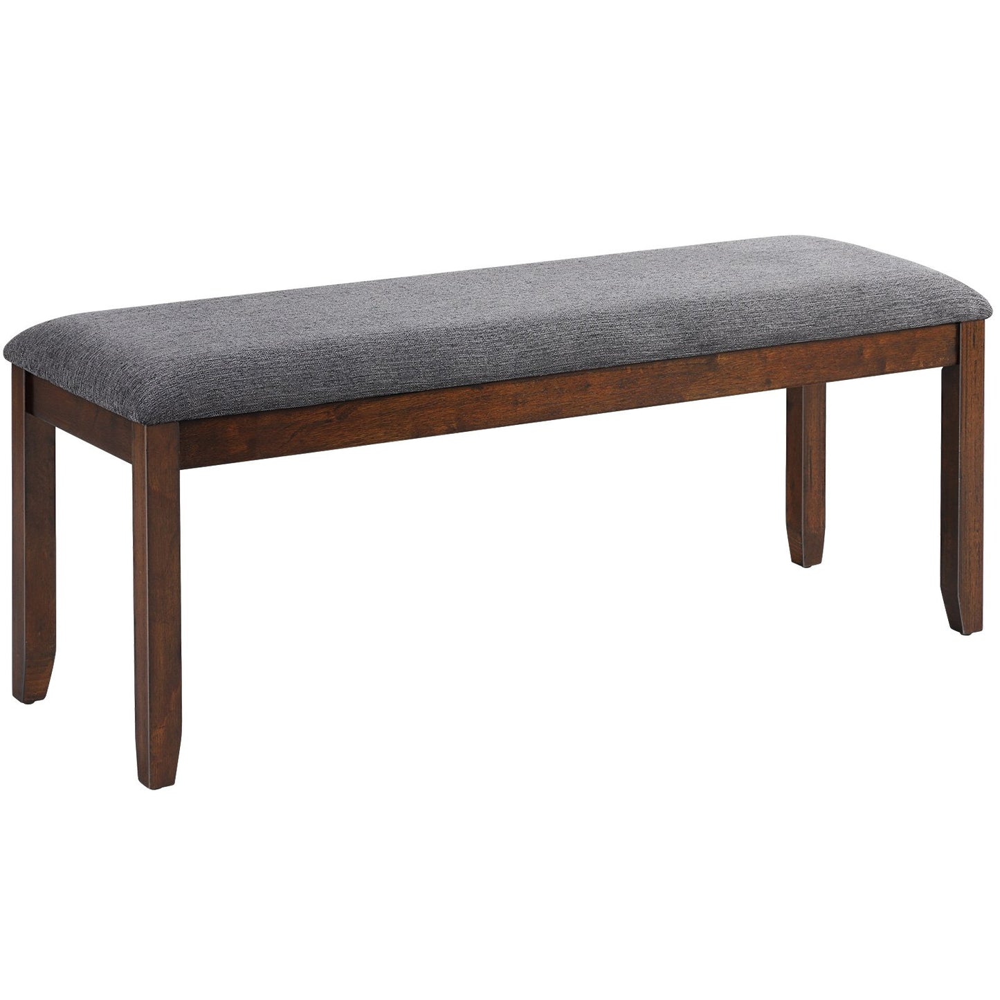 Upholstered Entryway Bench Footstool with Wood Legs, Dark Gray Shoe Racks & Storage Benches at Gallery Canada