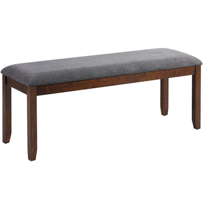 Upholstered Entryway Bench Footstool with Wood Legs, Dark Gray Shoe Racks & Storage Benches at Gallery Canada