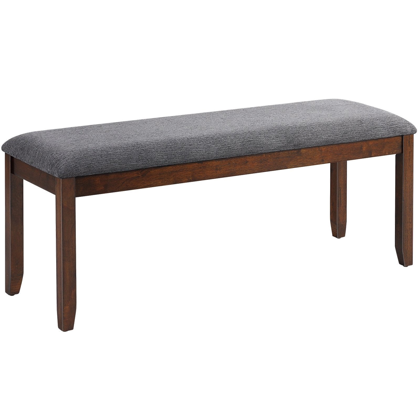 Upholstered Entryway Bench Footstool with Wood Legs, Dark Gray Shoe Racks & Storage Benches Dark Gray at Gallery Canada