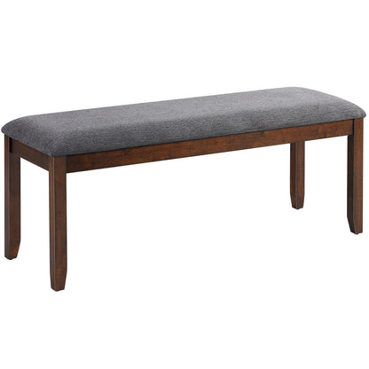 Upholstered Entryway Bench Footstool With Wood Legs, Dark Gray Shoe Racks & Storage Benches at Gallery Canada