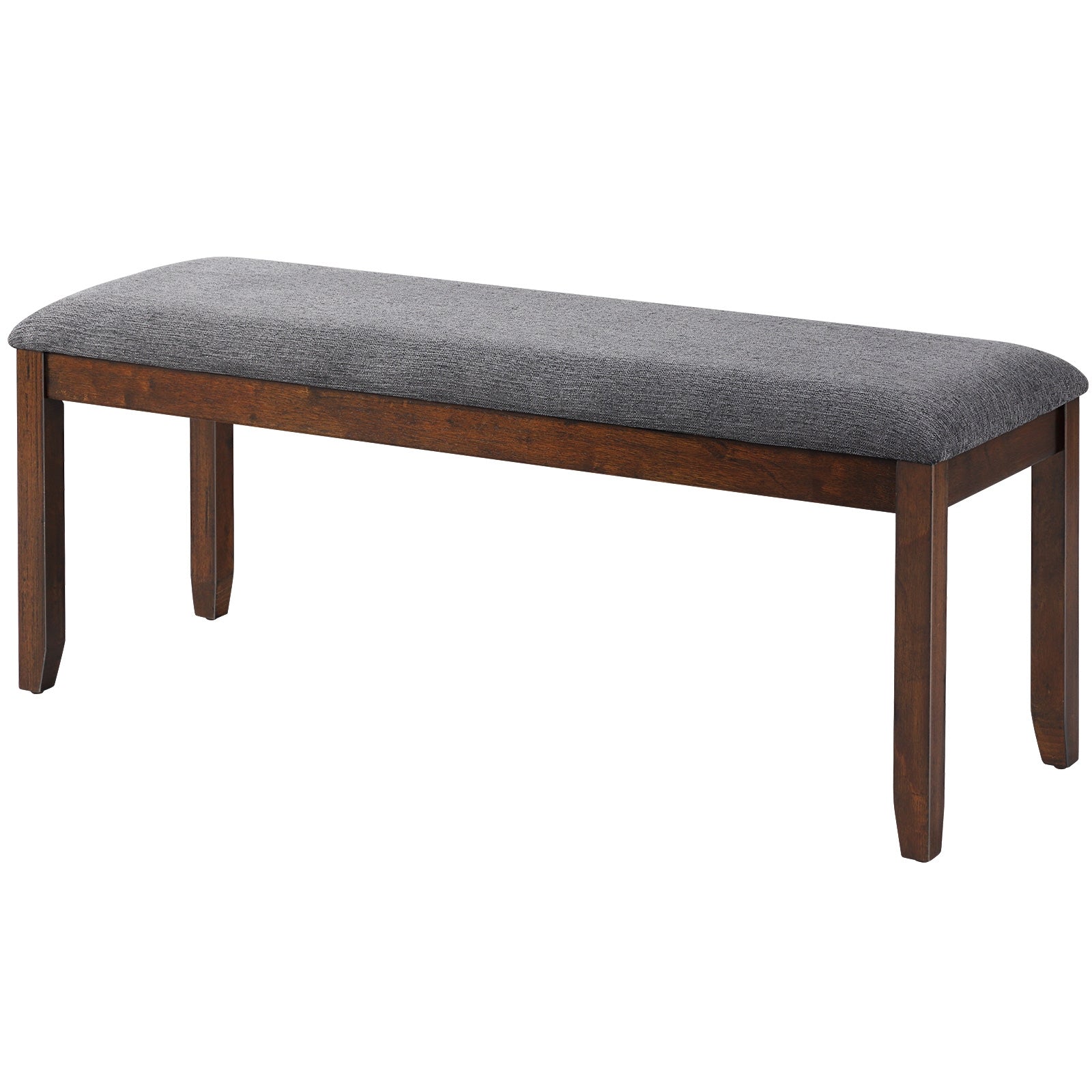 Upholstered Entryway Bench Footstool with Wood Legs, Dark Gray Shoe Racks & Storage Benches at Gallery Canada