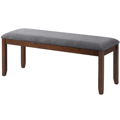 Upholstered Entryway Bench Footstool with Wood Legs, Dark Gray Shoe Racks & Storage Benches at Gallery Canada