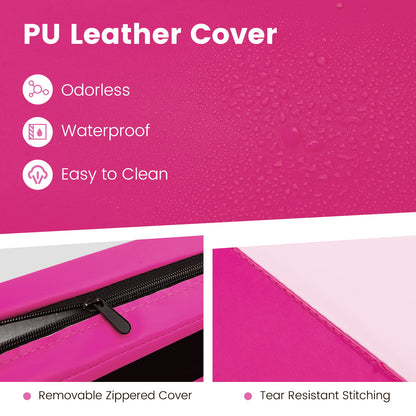 4-Panel PU Leather Folding Exercise Mat, Gradient, Pink Yoga & Gym Mats at Gallery Canada