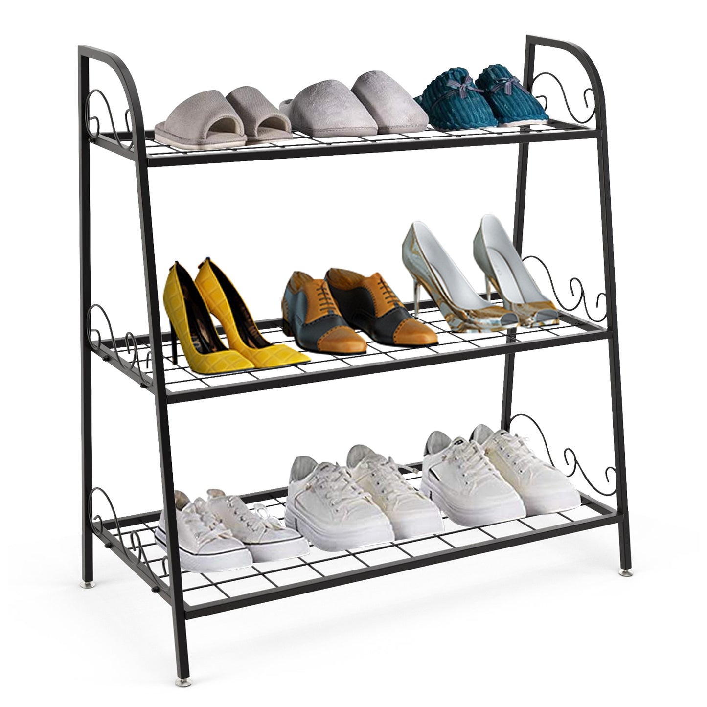 3-Tier Metal Plant Stand Shelf Display Rack for Plants Shoes Flower Pot, Black Plant Stands at Gallery Canada