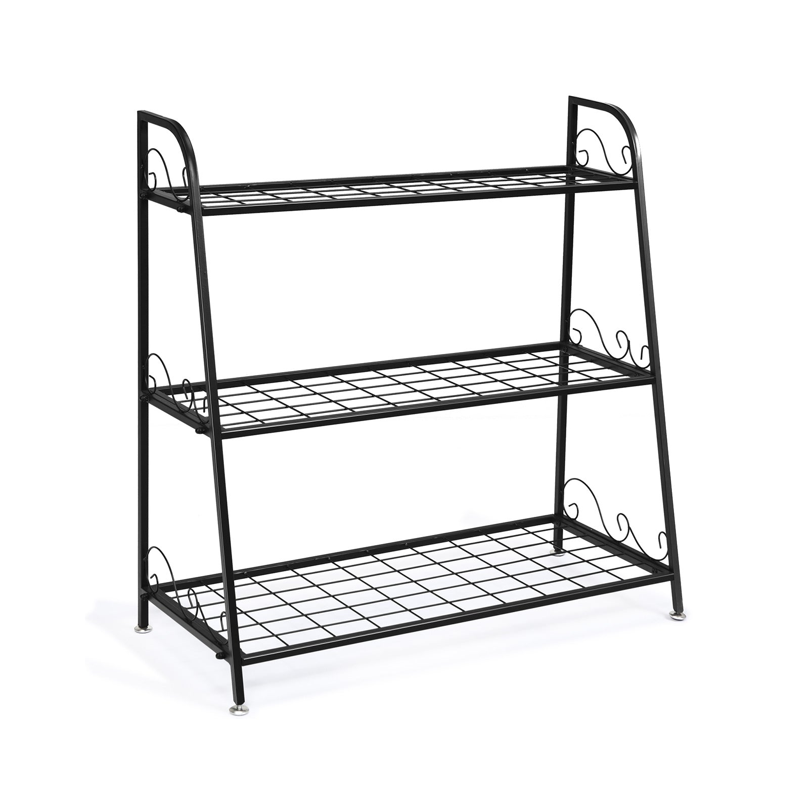 3-Tier Metal Plant Stand Shelf Display Rack for Plants Shoes Flower Pot, Black Plant Stands Black at Gallery Canada