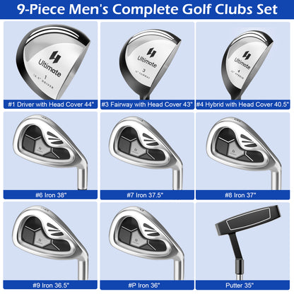 Men's 9-Piece Golf Club Set, Gray Golf at Gallery Canada
