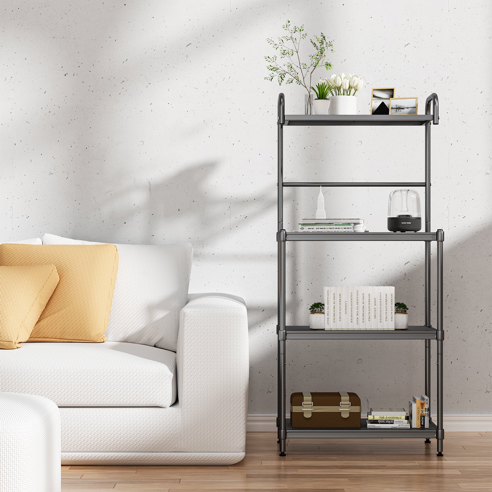 4-Tier Baker’s Rack Stand Shelves Kitchen Storage Rack Organizer, Gray Baker's Racks at Gallery Canada