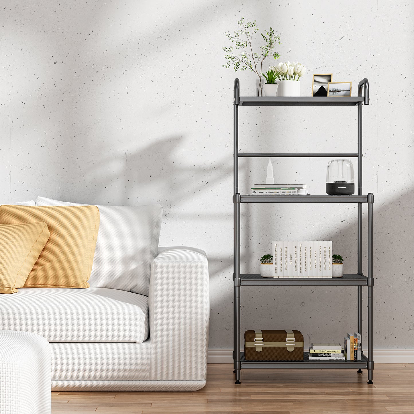 4-Tier Baker’s Rack Stand Shelves Kitchen Storage Rack Organizer, Gray Baker's Racks at Gallery Canada