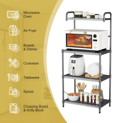 4-Tier Baker’s Rack Stand Shelves Kitchen Storage Rack Organizer, Gray Baker's Racks at Gallery Canada